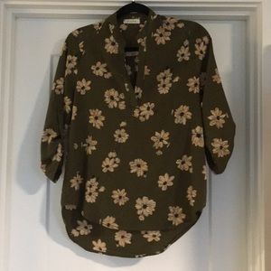 Floral Quarter Sleeve Blouse